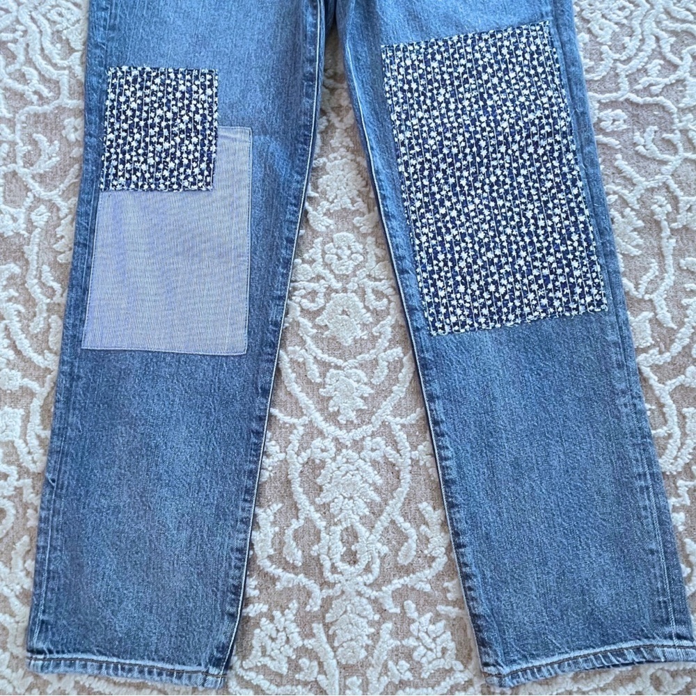 NWOT J. Crew Premium Edition Slim Boyfriend Patchwork Jean - Picture 3 of 16